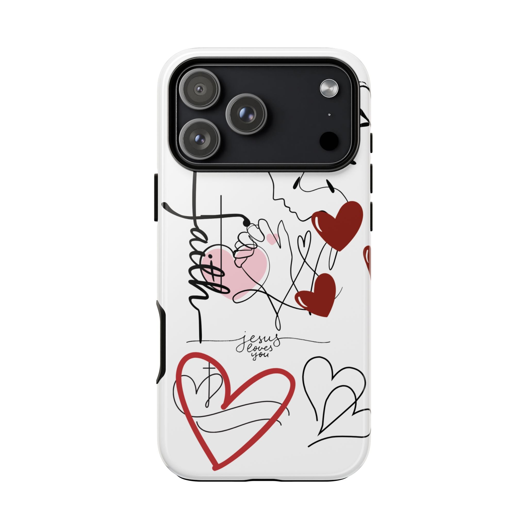 Faith Hearts iPhone Case | Seedandsoulful Protective Phone Cover - Seedandsoulful