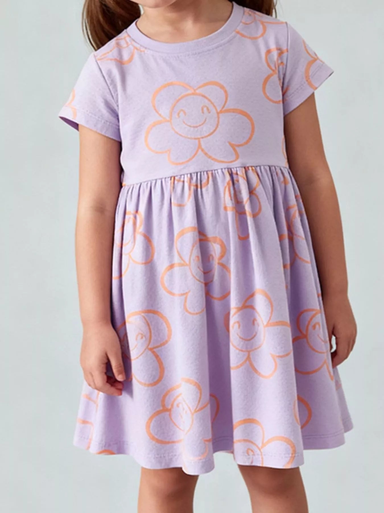 Children's Flower Print Casual Dress - Seedandsoulful