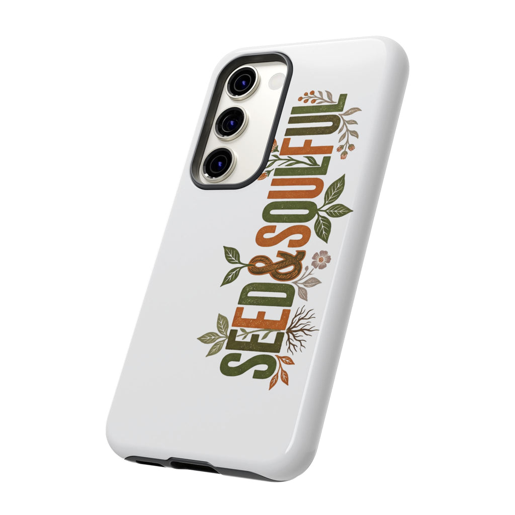 Seed & Soul Tough Phone Case – Floral Botanical Protective Cover - Seedandsoulful