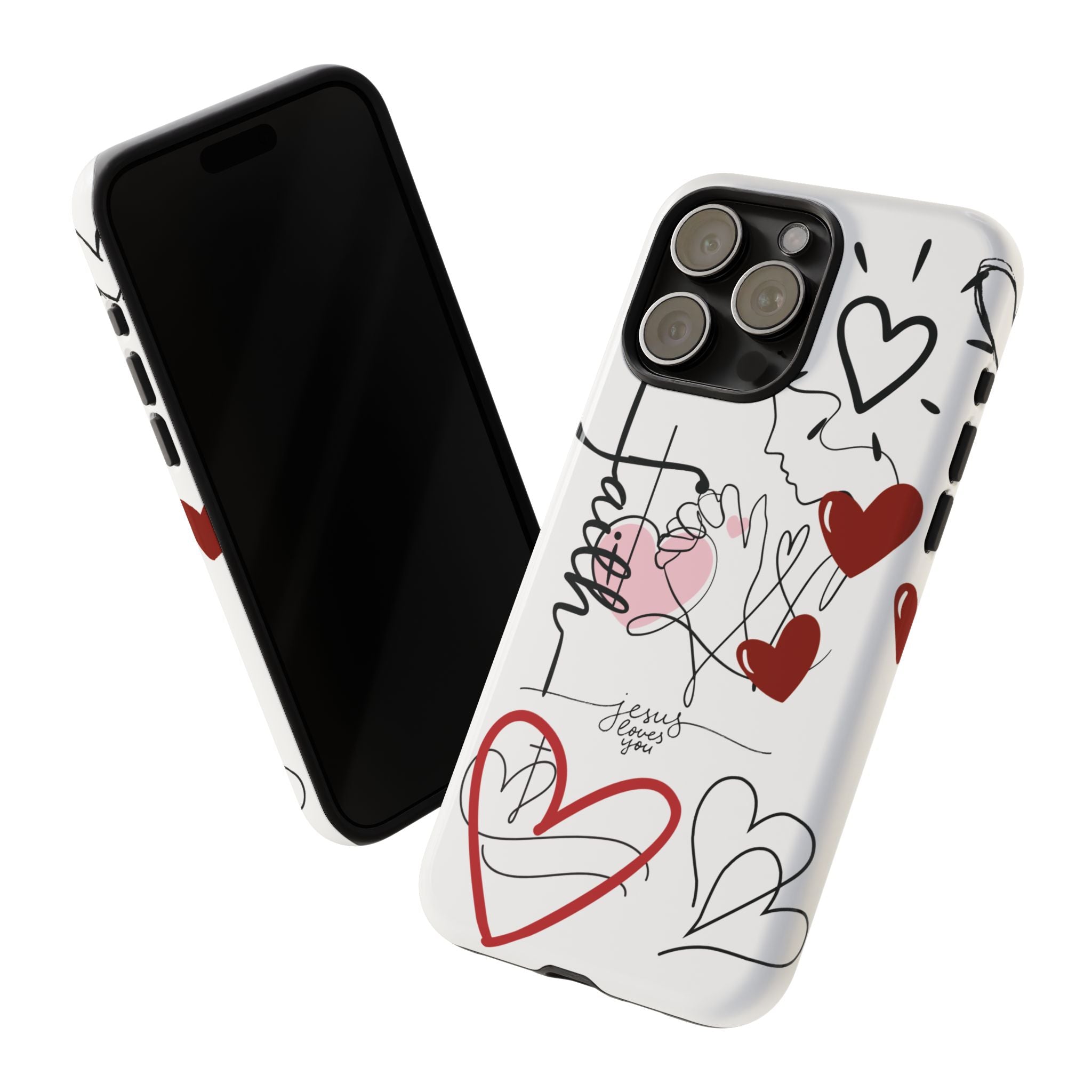 Faith Hearts iPhone Case | Seedandsoulful Protective Phone Cover - Seedandsoulful