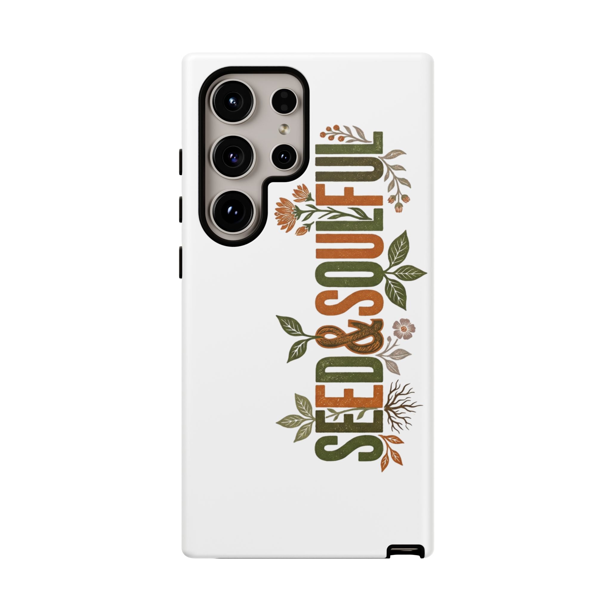 Seed & Soul Tough Phone Case – Floral Botanical Protective Cover - Seedandsoulful