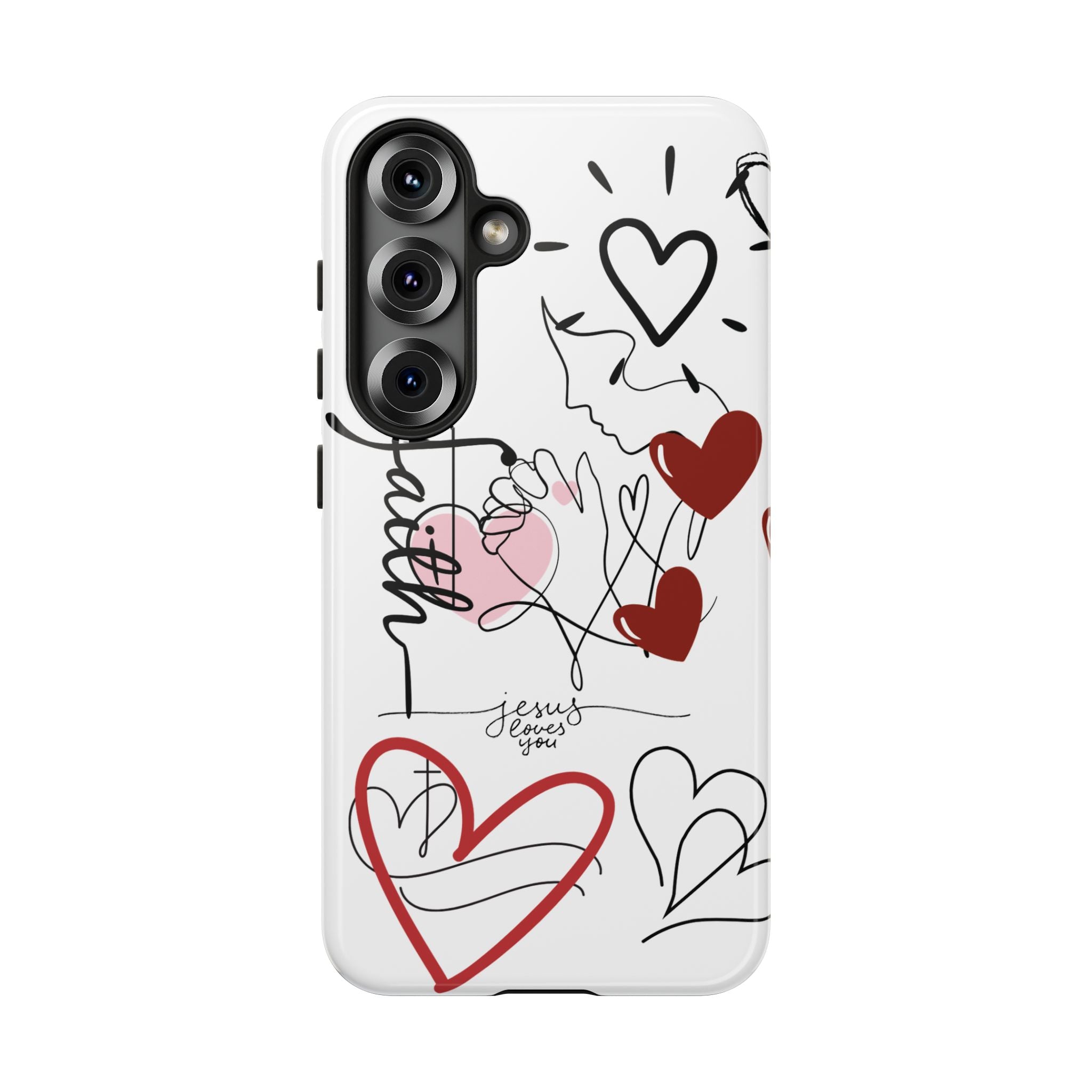 Faith Hearts iPhone Case | Seedandsoulful Protective Phone Cover - Seedandsoulful
