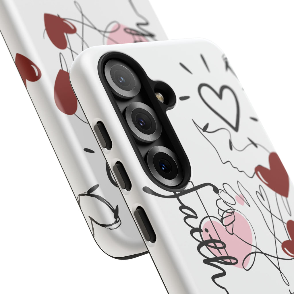Faith Hearts iPhone Case | Seedandsoulful Protective Phone Cover - Seedandsoulful