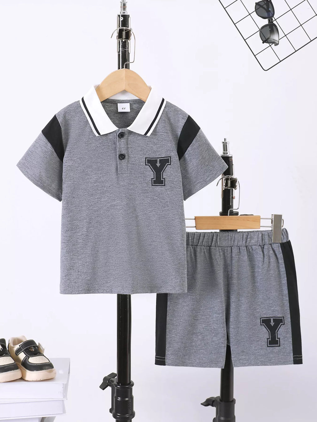 Children's Casual Short Sleeve Polo & Shorts Set - Seedandsoulful