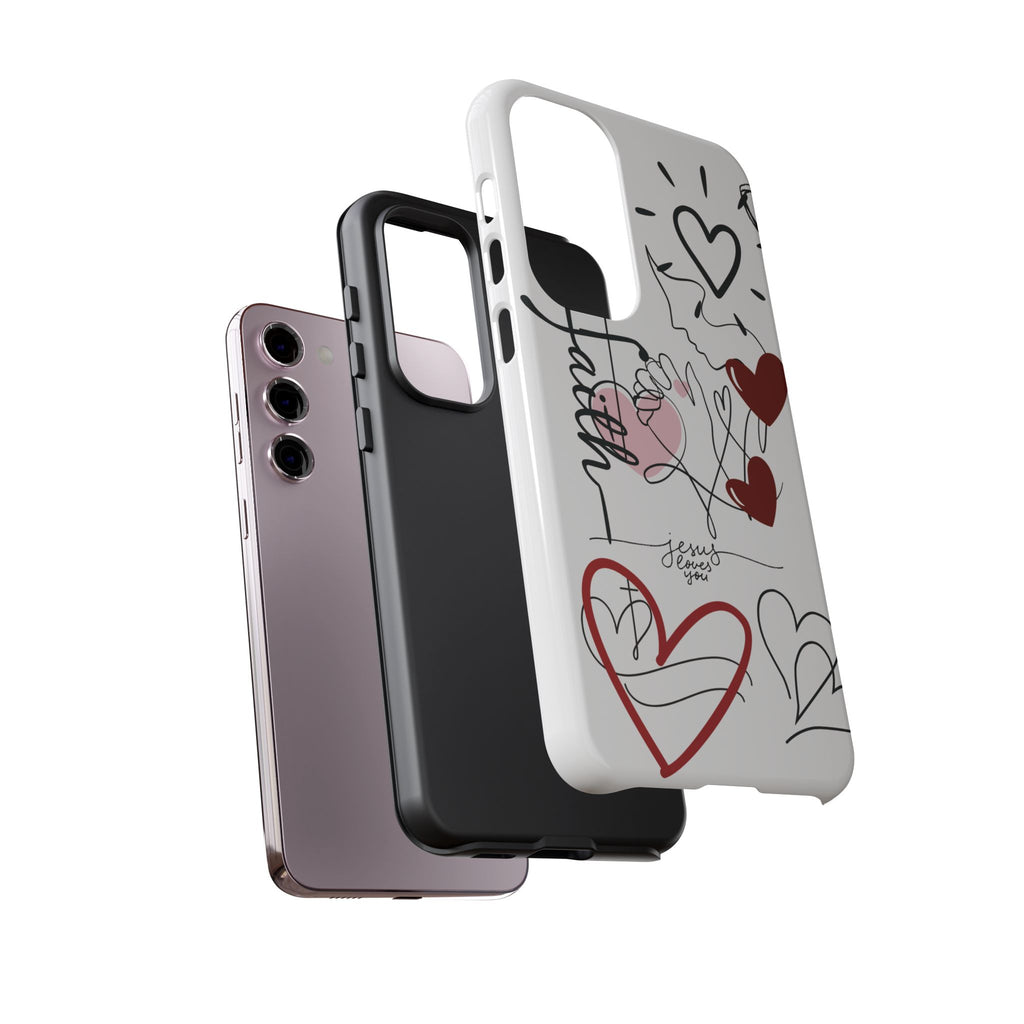Faith Hearts iPhone Case | Seedandsoulful Protective Phone Cover - Seedandsoulful
