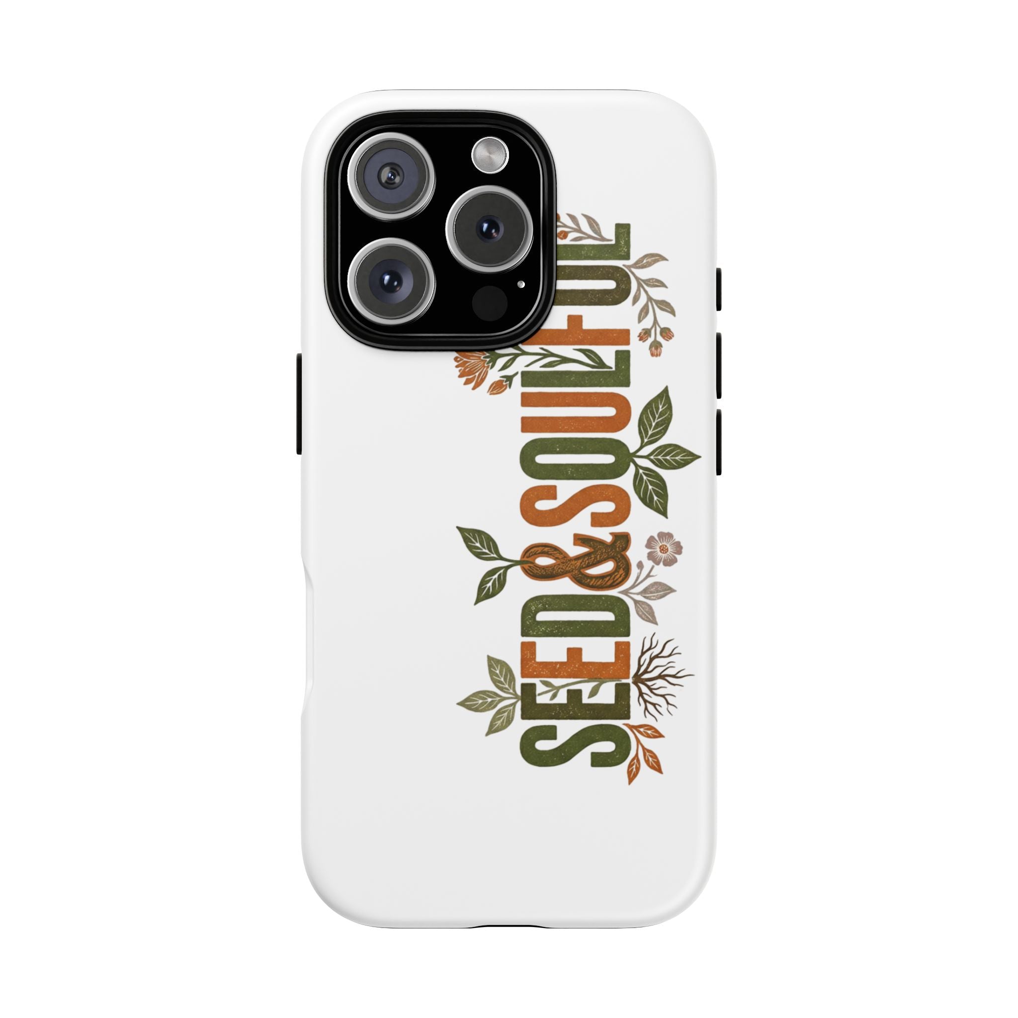 Seed & Soul Tough Phone Case – Floral Botanical Protective Cover - Seedandsoulful