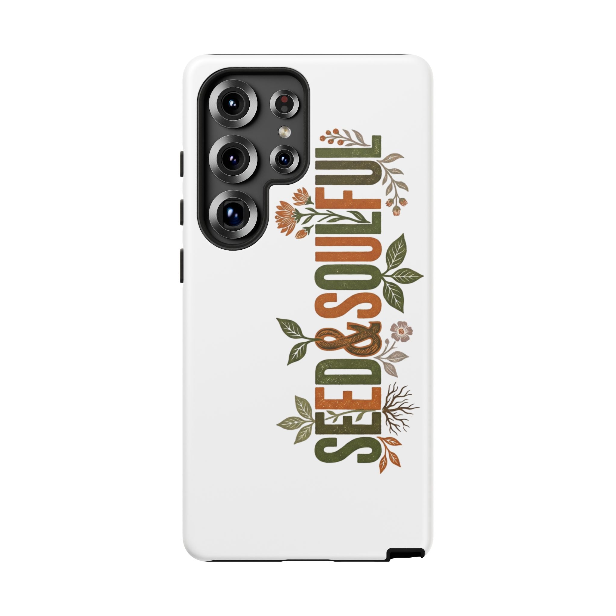 Seed & Soul Tough Phone Case – Floral Botanical Protective Cover - Seedandsoulful