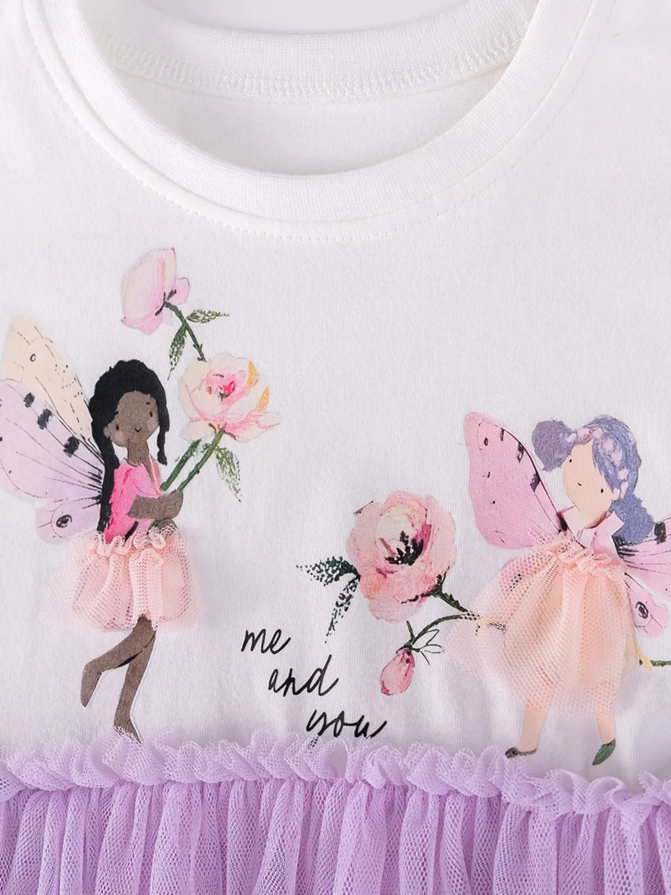 Children's Ballerina Round Neck Tulle Dress - Seedandsoulful