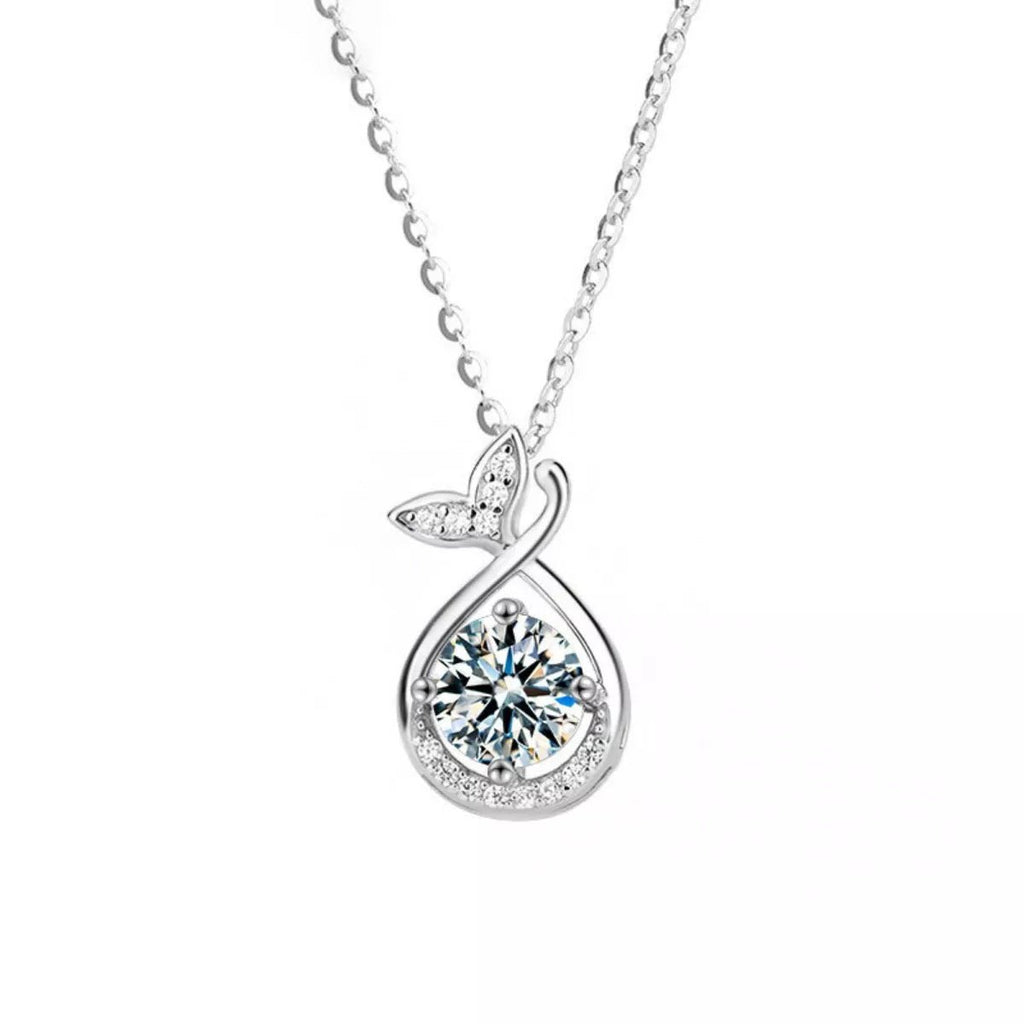 1 Carat Moissanite Pendant Necklace - Seedandsoulful