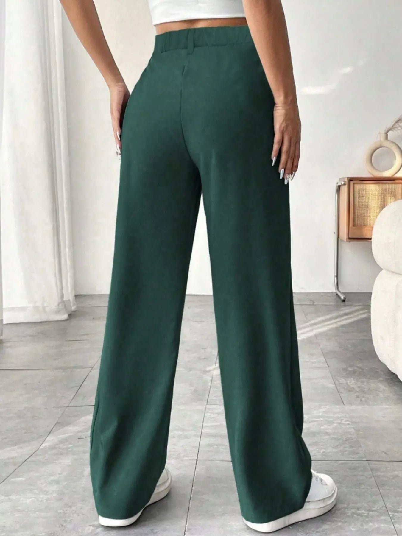 Wide Leg Pleated Pants - Seedandsoulful