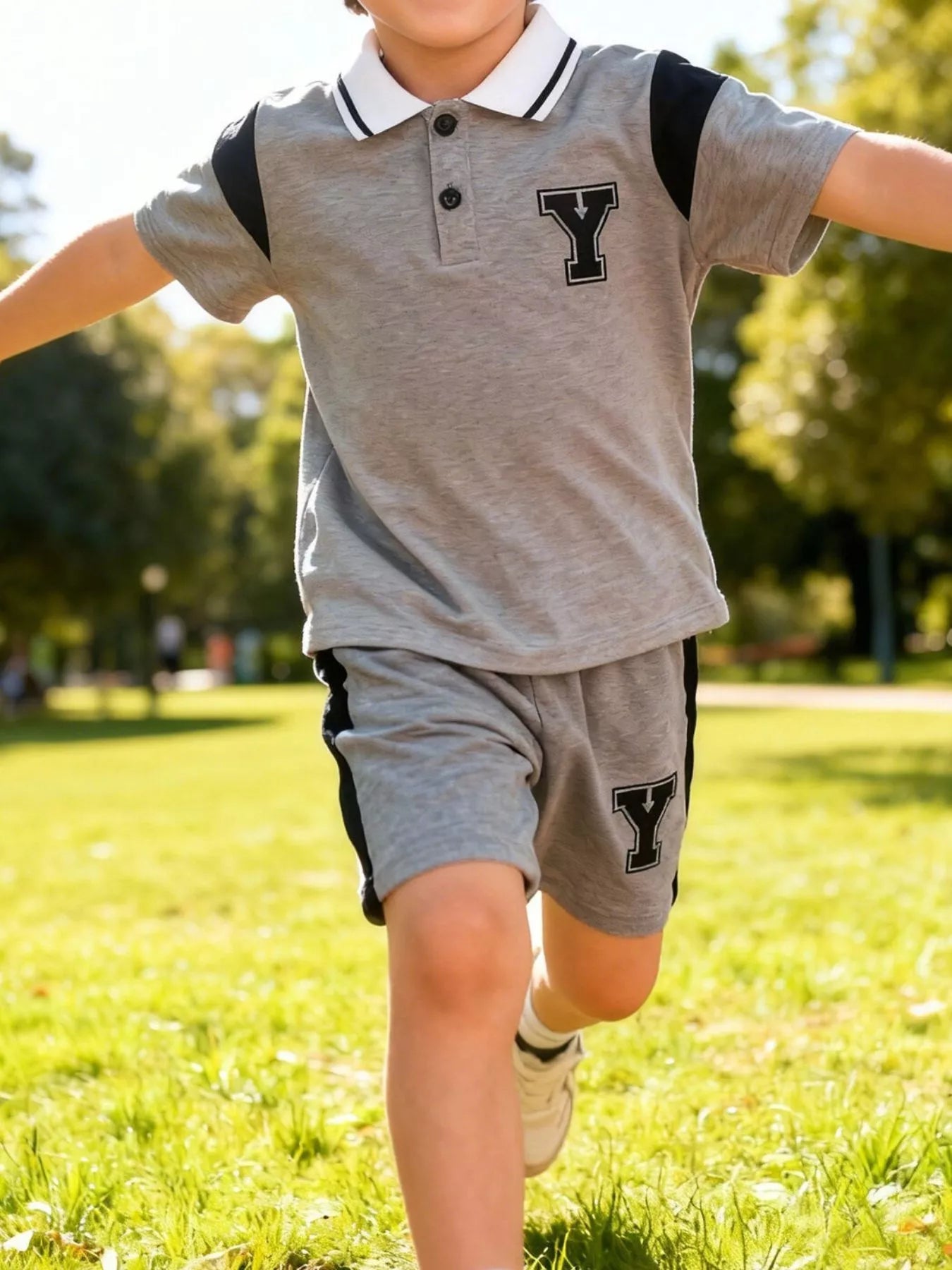 Children's Casual Short Sleeve Polo & Shorts Set - Seedandsoulful