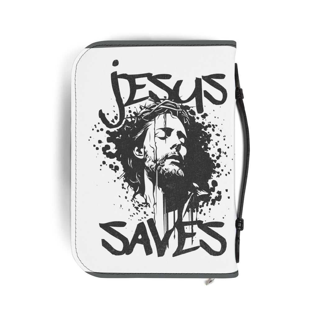 Bible Cover - 'Jesus Saves' Protective Zippered Bible Case - Seedandsoulful