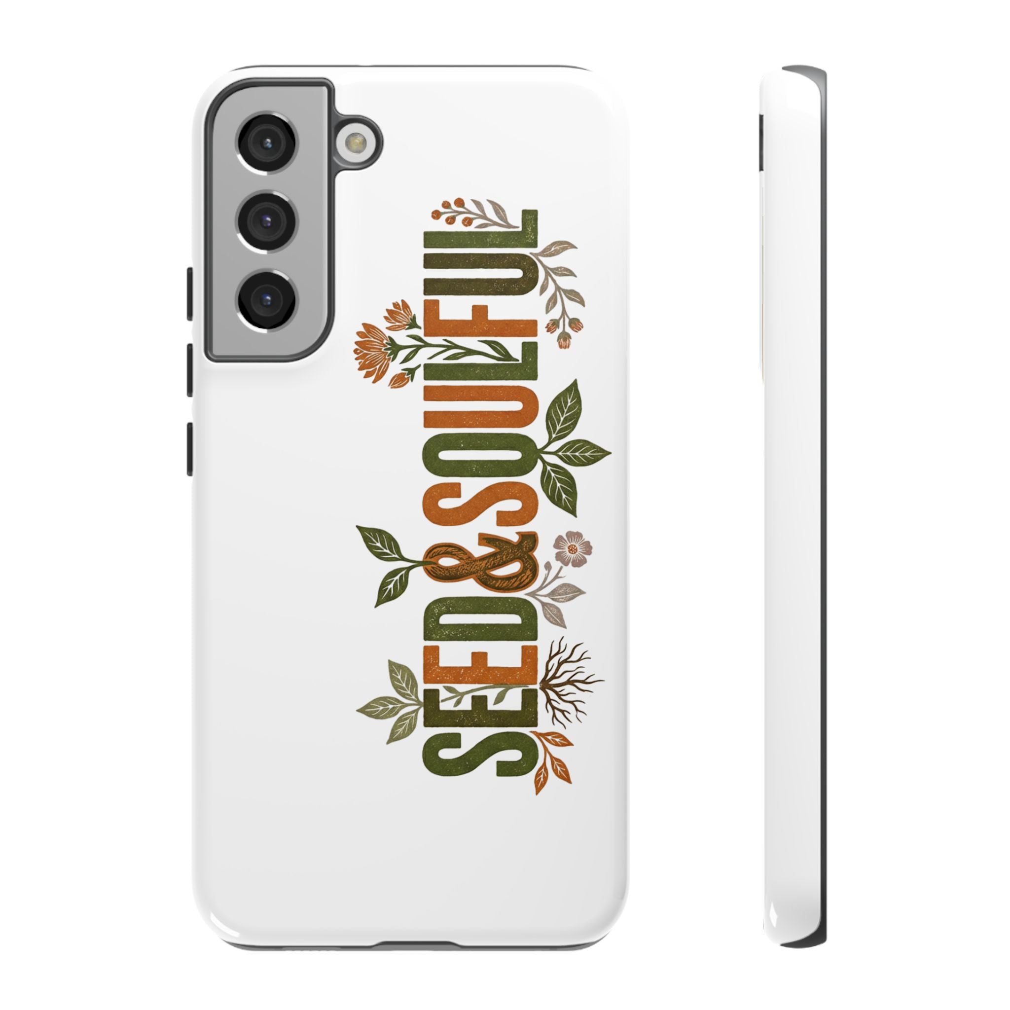 Seed & Soul Tough Phone Case – Floral Botanical Protective Cover - Seedandsoulful