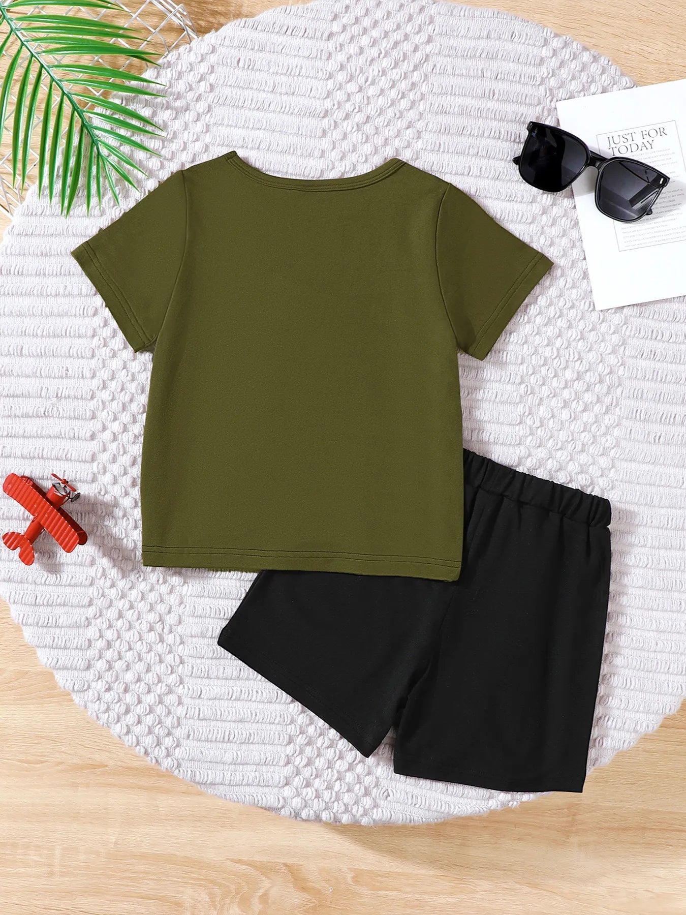 Children's Color Block Short Sleeve Top and Shorts Set - Seedandsoulful