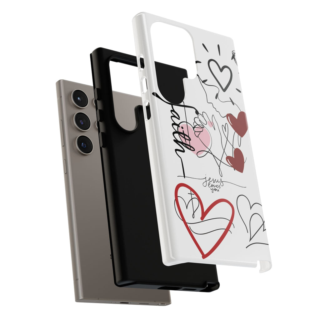 Faith Hearts iPhone Case | Seedandsoulful Protective Phone Cover - Seedandsoulful