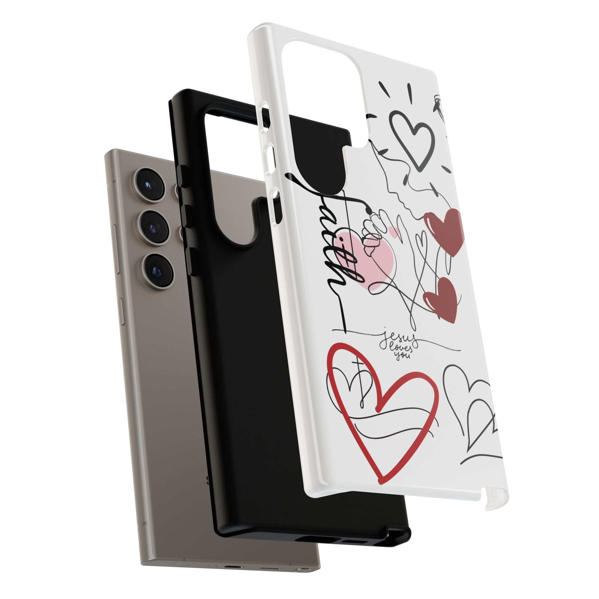 Faith Hearts iPhone Case | Seedandsoulful Protective Phone Cover - Seedandsoulful