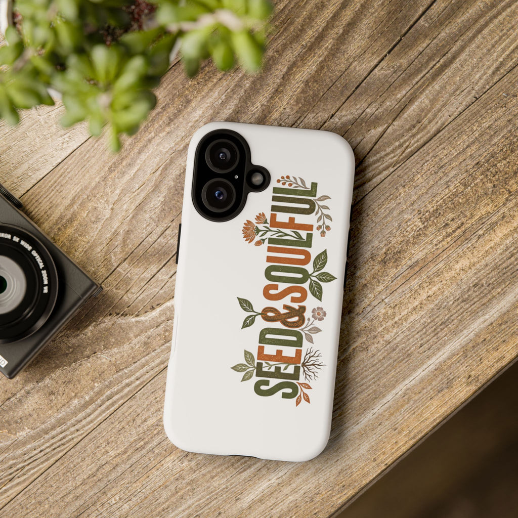 Seed & Soul Tough Phone Case – Floral Botanical Protective Cover - Seedandsoulful
