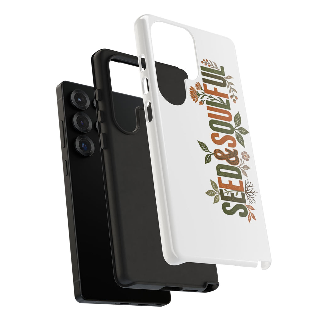 Seed & Soul Tough Phone Case – Floral Botanical Protective Cover - Seedandsoulful