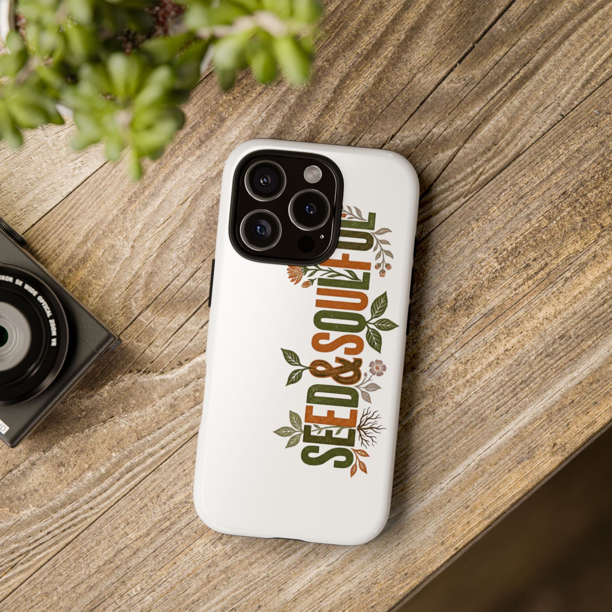 Seed & Soul Tough Phone Case – Floral Botanical Protective Cover - Seedandsoulful