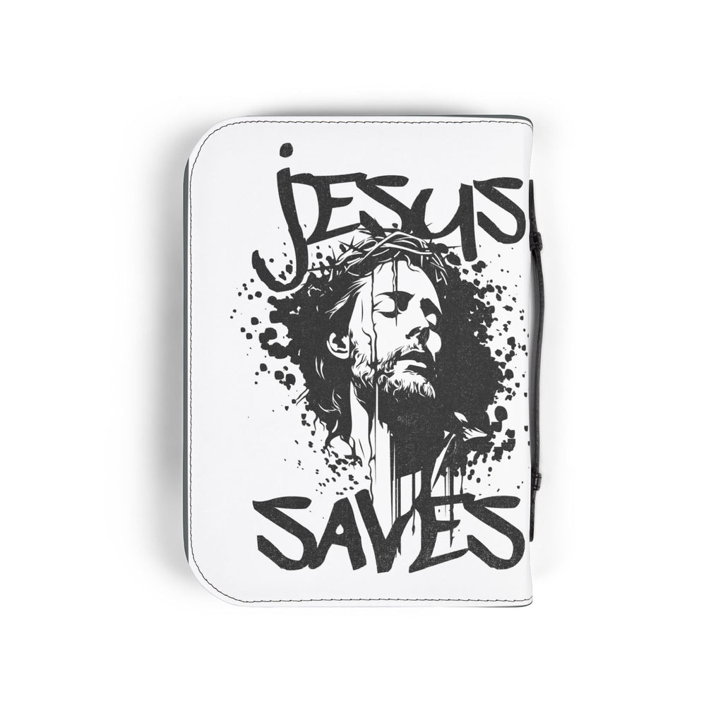 Bible Cover - 'Jesus Saves' Protective Zippered Bible Case - Seedandsoulful