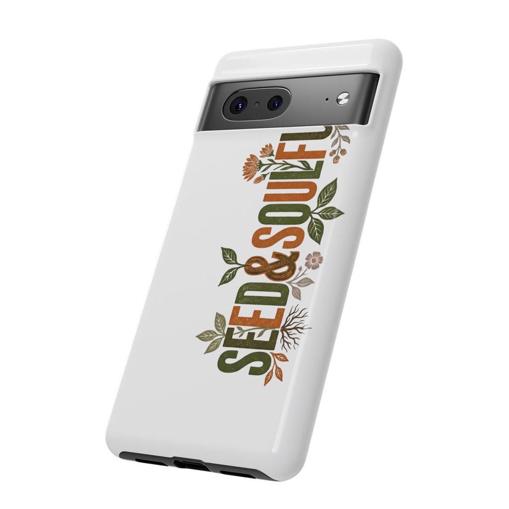 Seed & Soul Tough Phone Case – Floral Botanical Protective Cover - Seedandsoulful