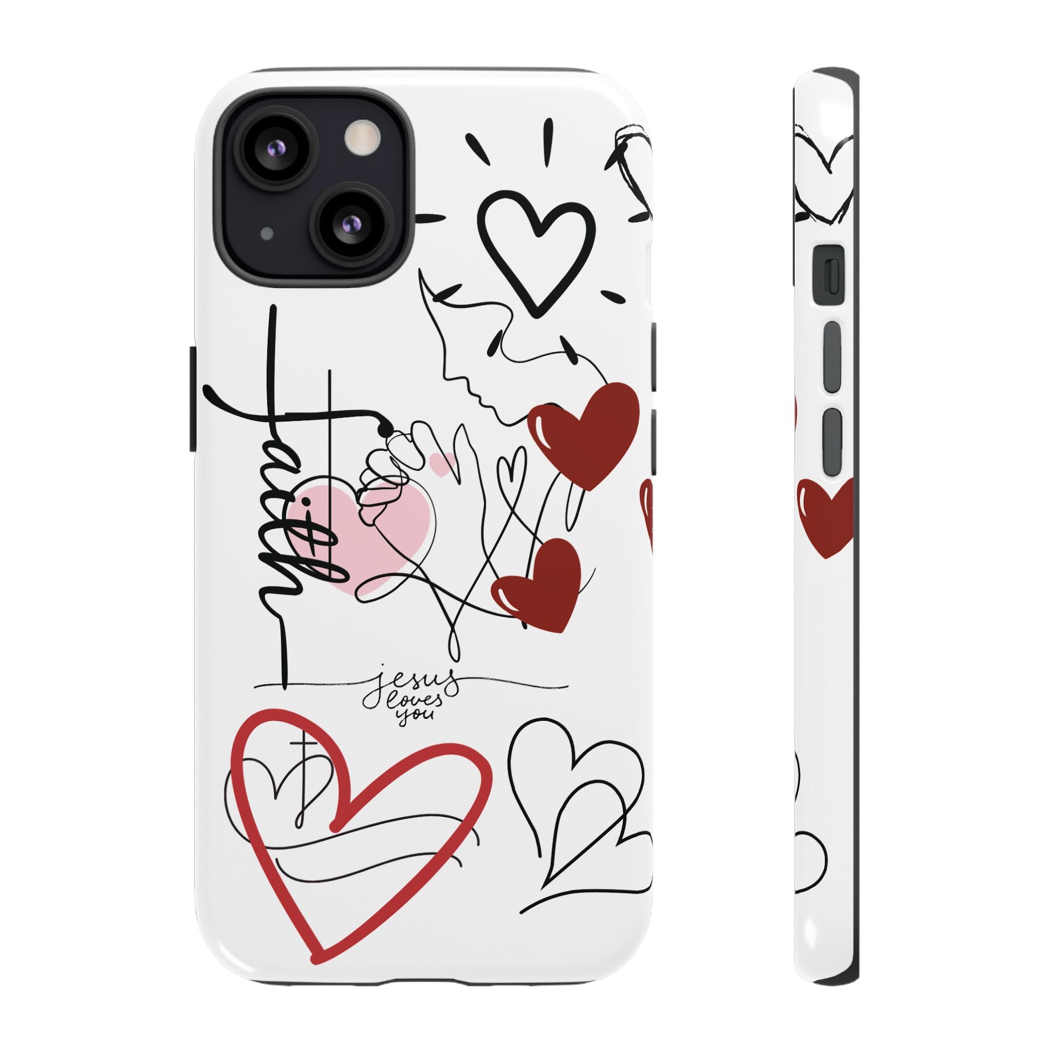 Faith Hearts iPhone Case | Seedandsoulful Protective Phone Cover - Seedandsoulful