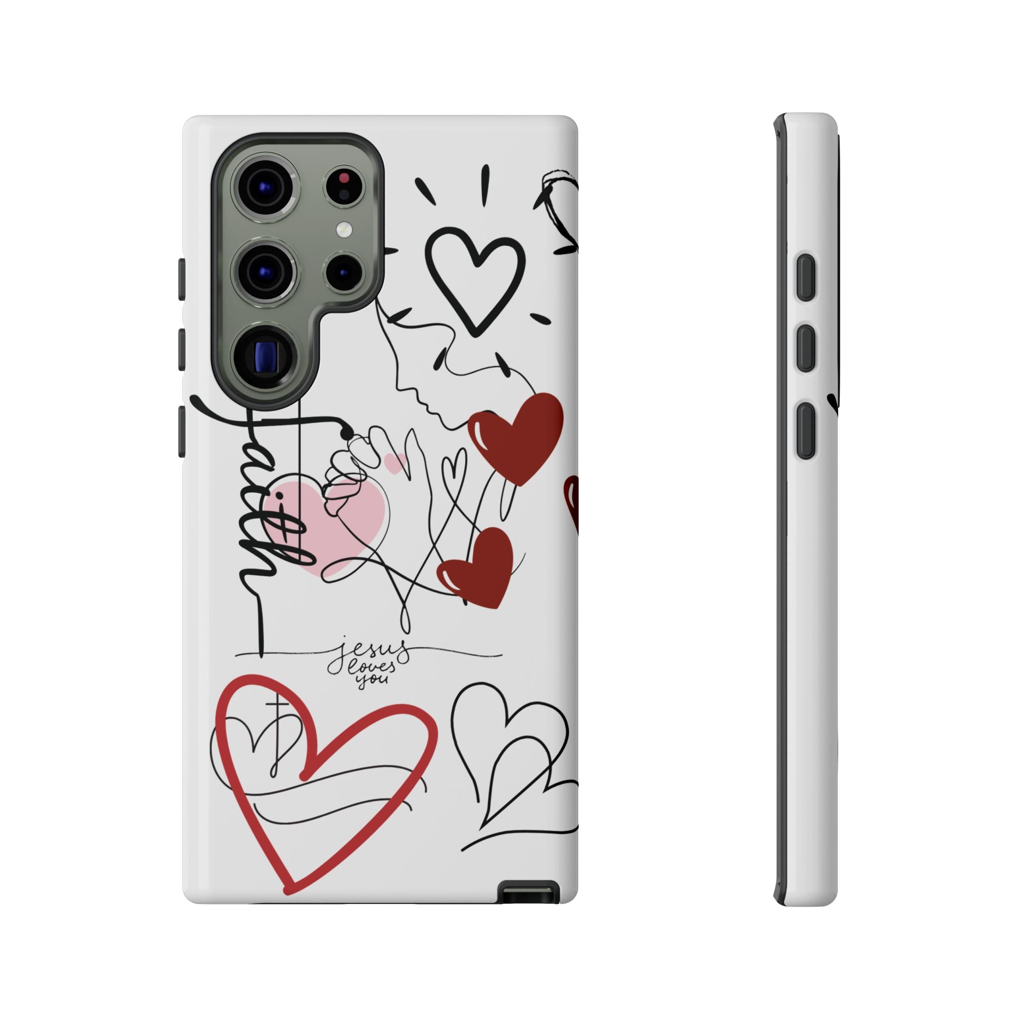Faith Hearts iPhone Case | Seedandsoulful Protective Phone Cover - Seedandsoulful