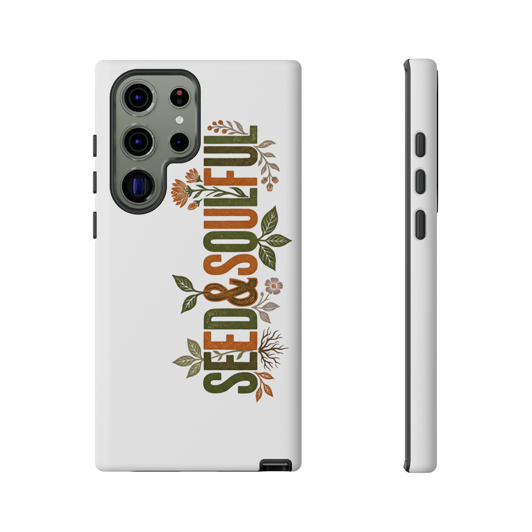 Seed & Soul Tough Phone Case – Floral Botanical Protective Cover - Seedandsoulful