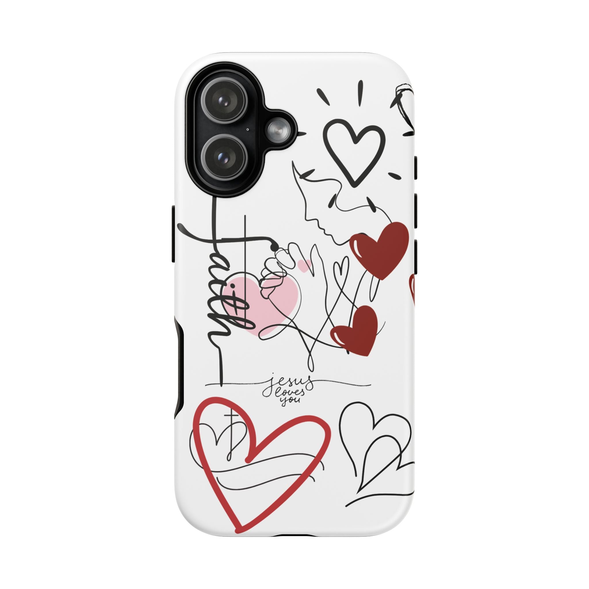 Faith Hearts iPhone Case | Seedandsoulful Protective Phone Cover - Seedandsoulful