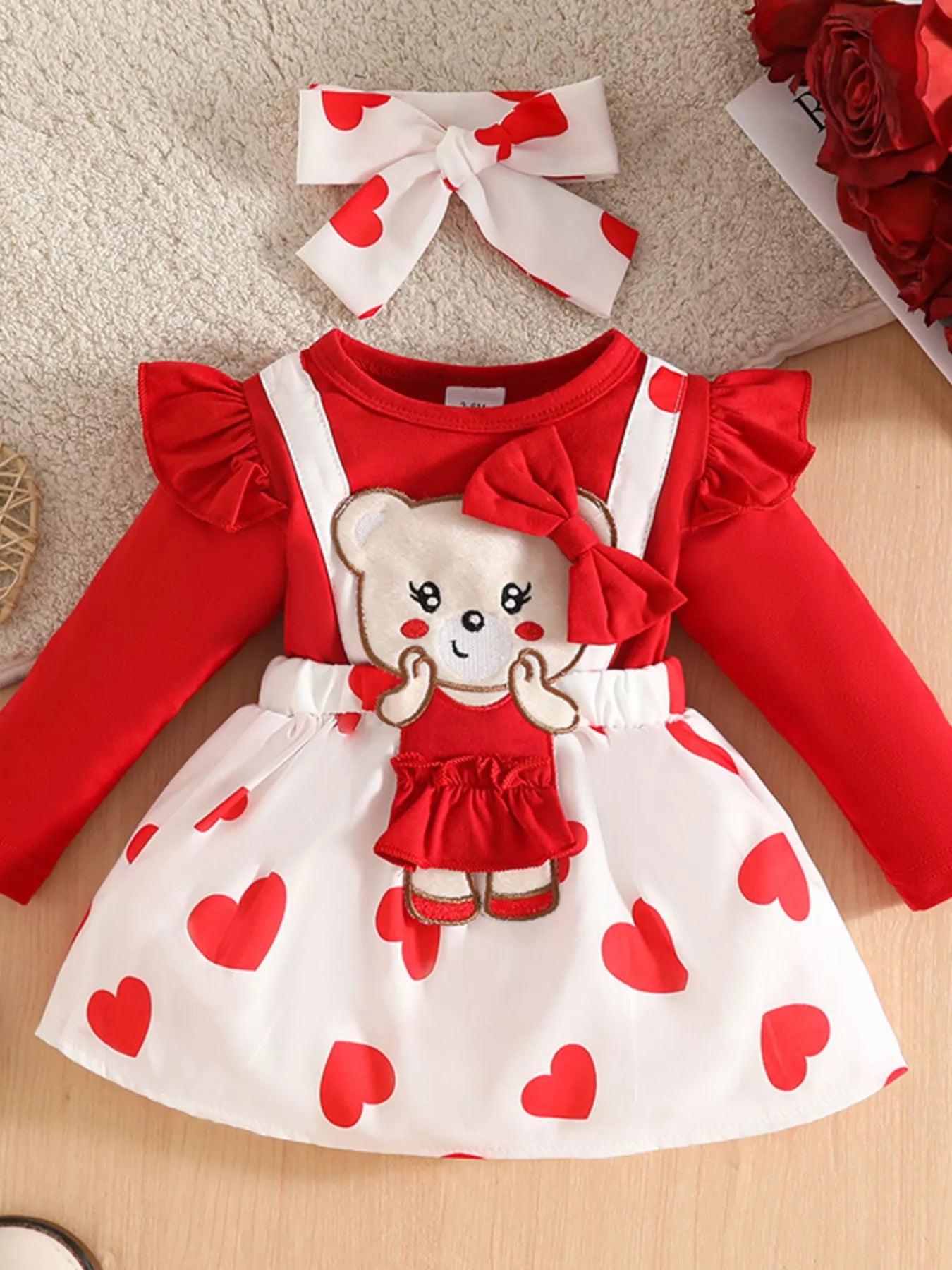 Children's Bear Dress & Headband Set - Seedandsoulful