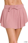 Zenana Ruffle Hem Tennis Skirt With Hidden Inner Pockets - Seedandsoulful