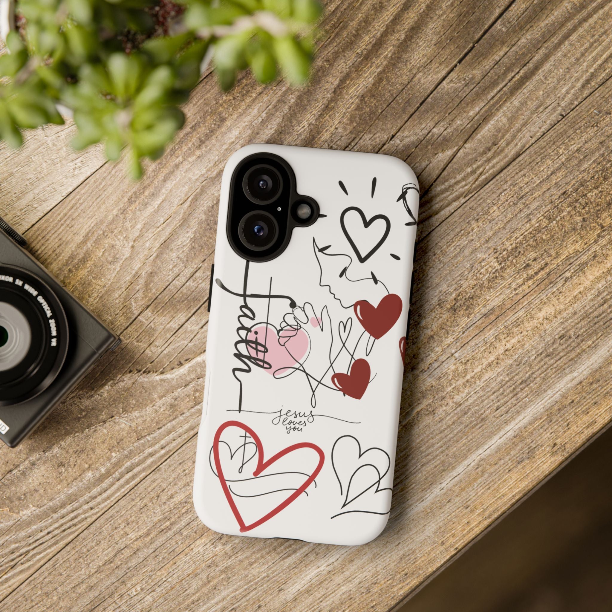 Faith Hearts iPhone Case | Seedandsoulful Protective Phone Cover - Seedandsoulful