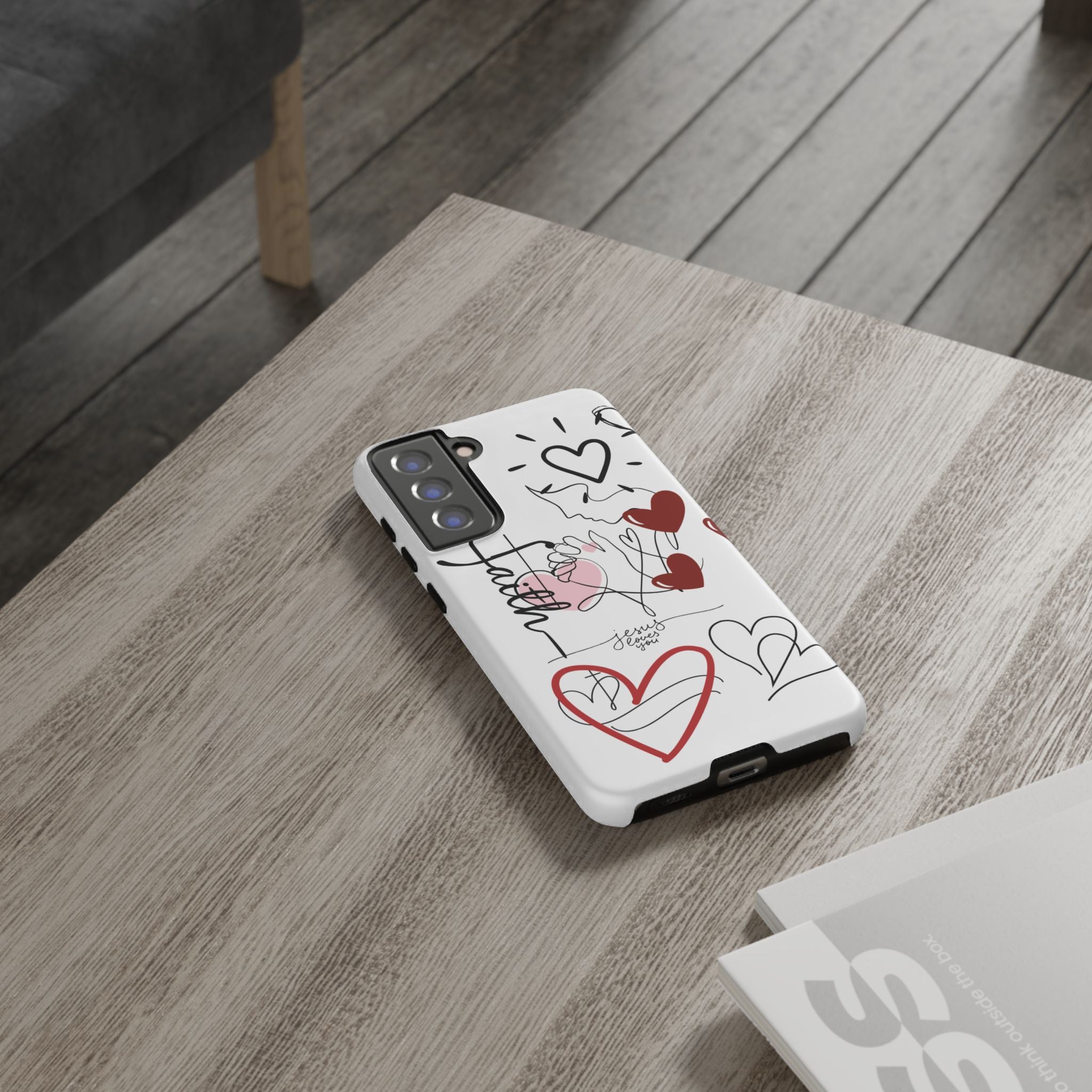 Faith Hearts iPhone Case | Seedandsoulful Protective Phone Cover - Seedandsoulful