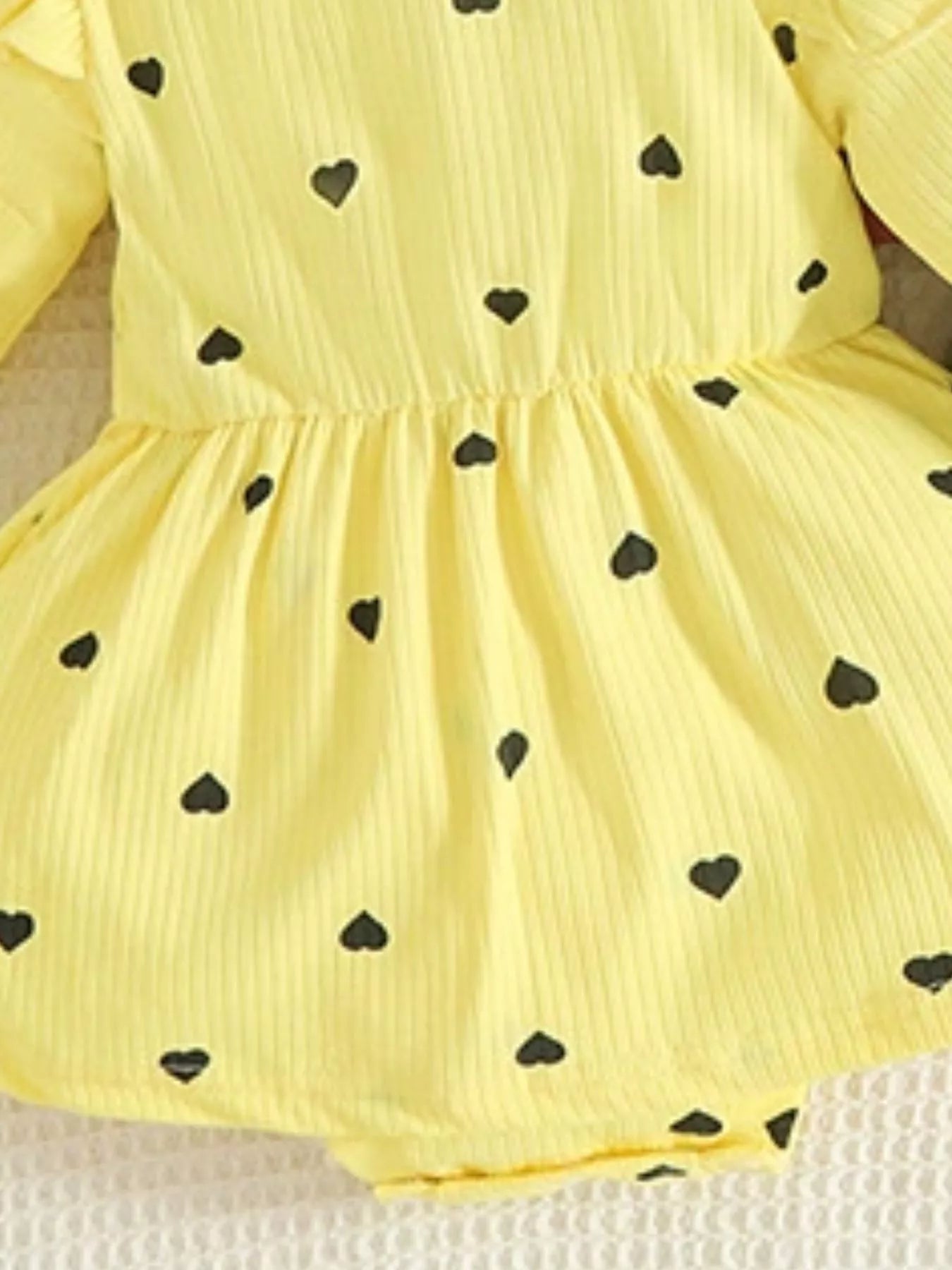 Children's Heart Print Dress & Headband Set - Seedandsoulful