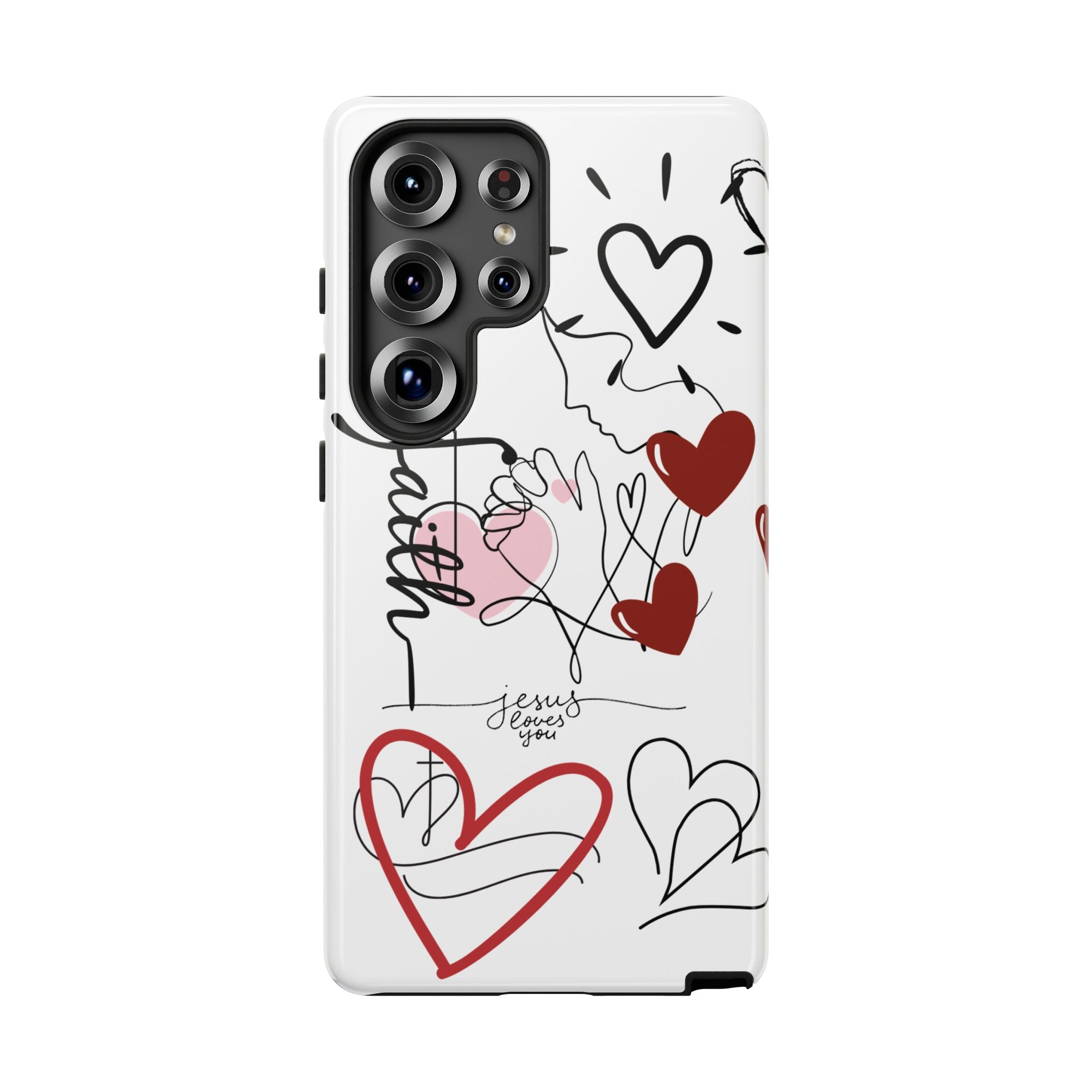 Faith Hearts iPhone Case | Seedandsoulful Protective Phone Cover - Seedandsoulful