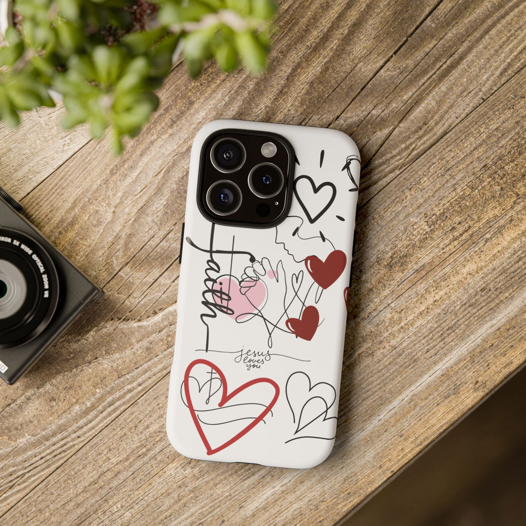 Faith Hearts iPhone Case | Seedandsoulful Protective Phone Cover - Seedandsoulful