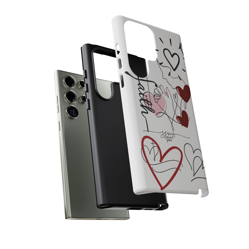 Faith Hearts iPhone Case | Seedandsoulful Protective Phone Cover - Seedandsoulful