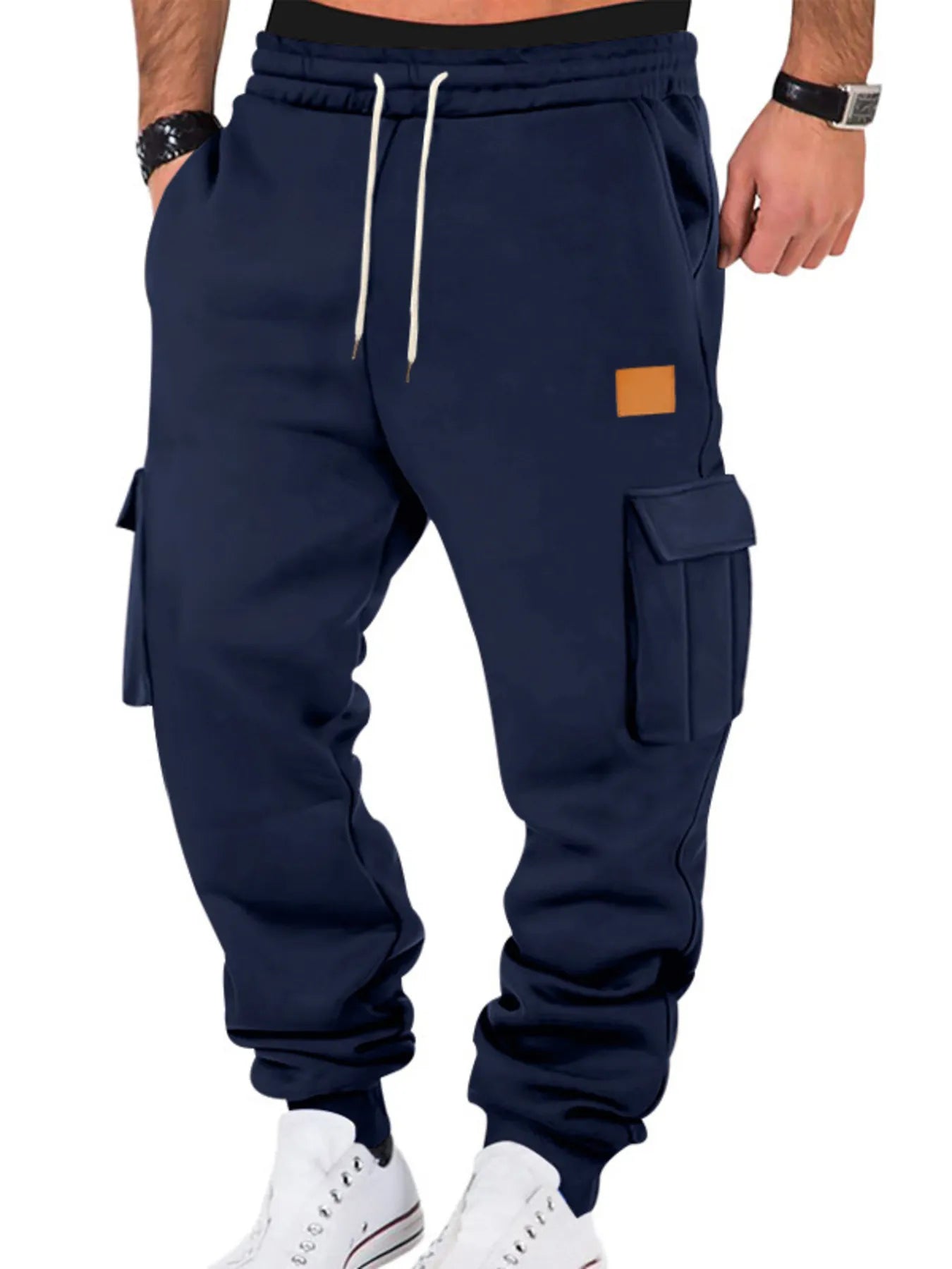 Men's Full Size Drawstring Cargo Jogger Pants Plus Size - Seedandsoulful