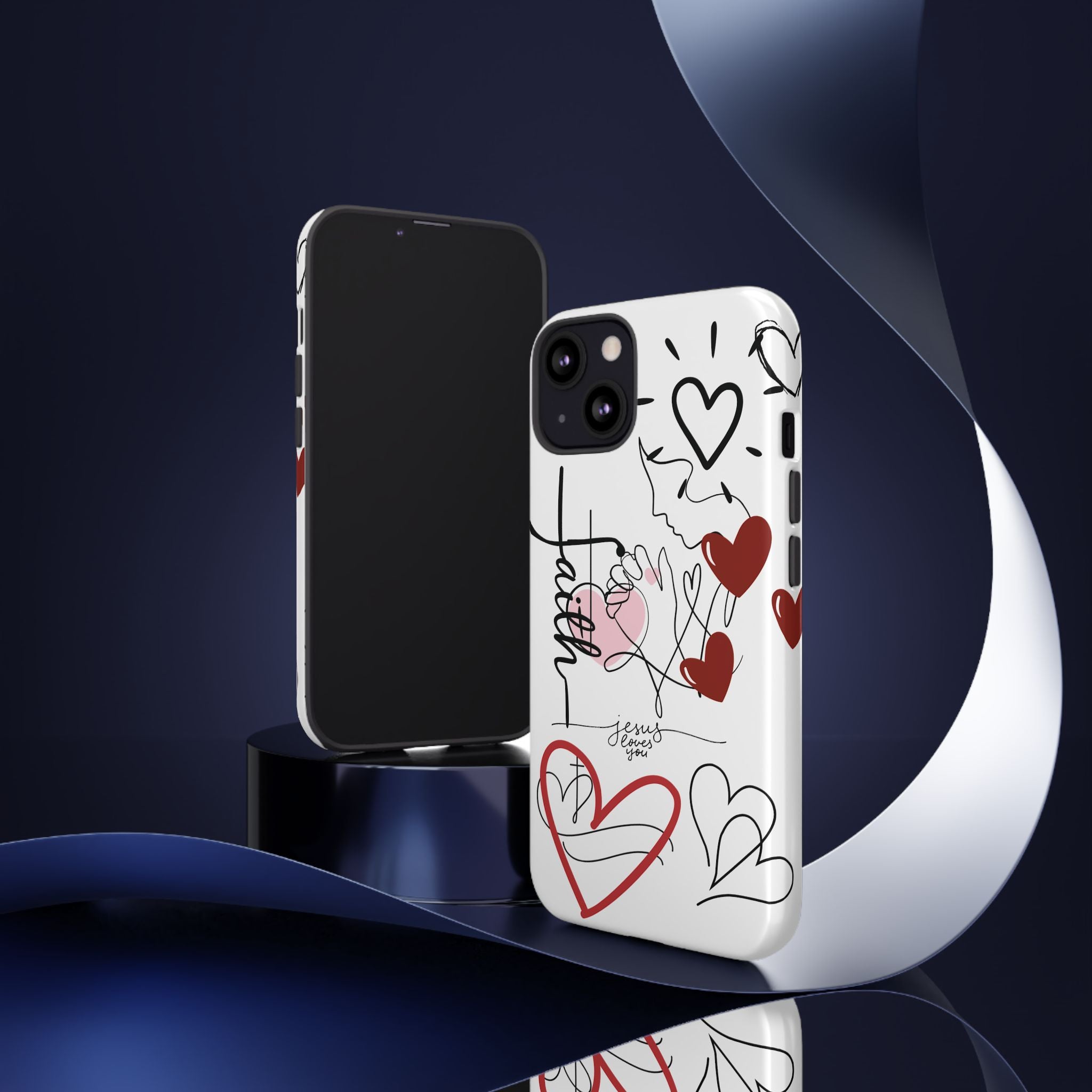 Faith Hearts iPhone Case | Seedandsoulful Protective Phone Cover - Seedandsoulful