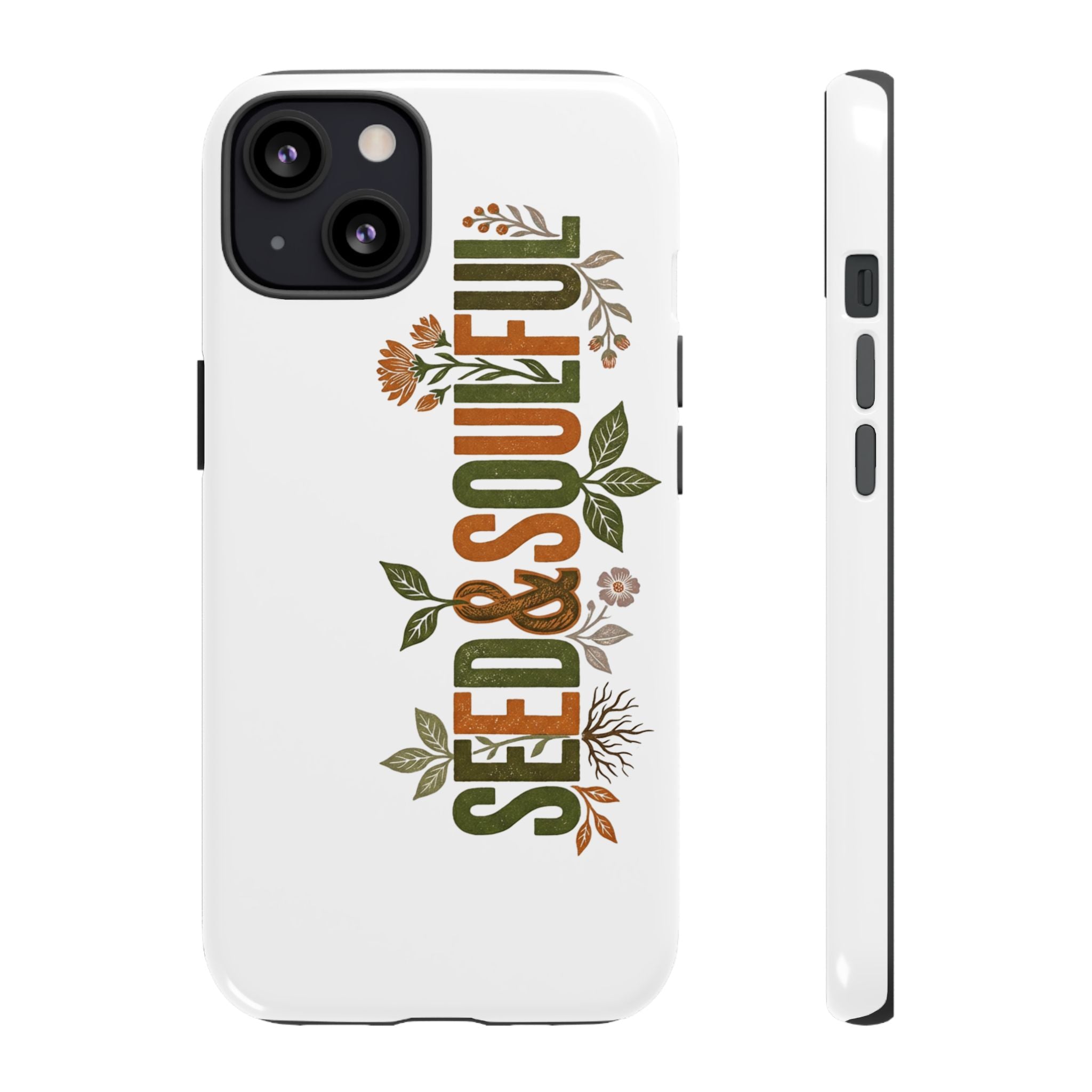 Seed & Soul Tough Phone Case – Floral Botanical Protective Cover - Seedandsoulful