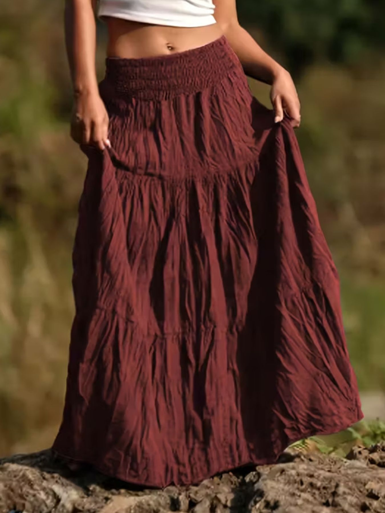 Tiered Maxi Skirt - Seedandsoulful