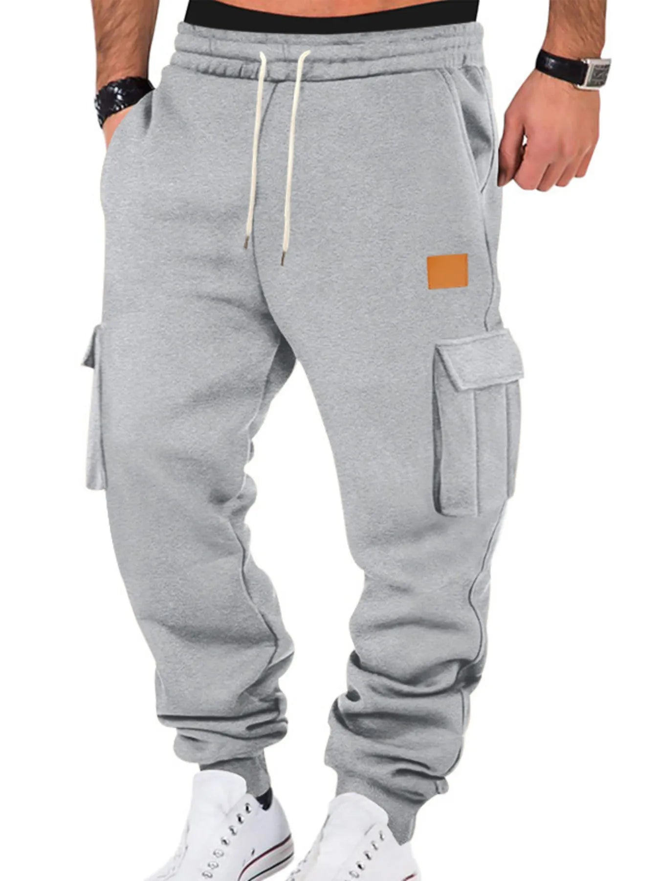 Men's Full Size Drawstring Cargo Jogger Pants Plus Size - Seedandsoulful