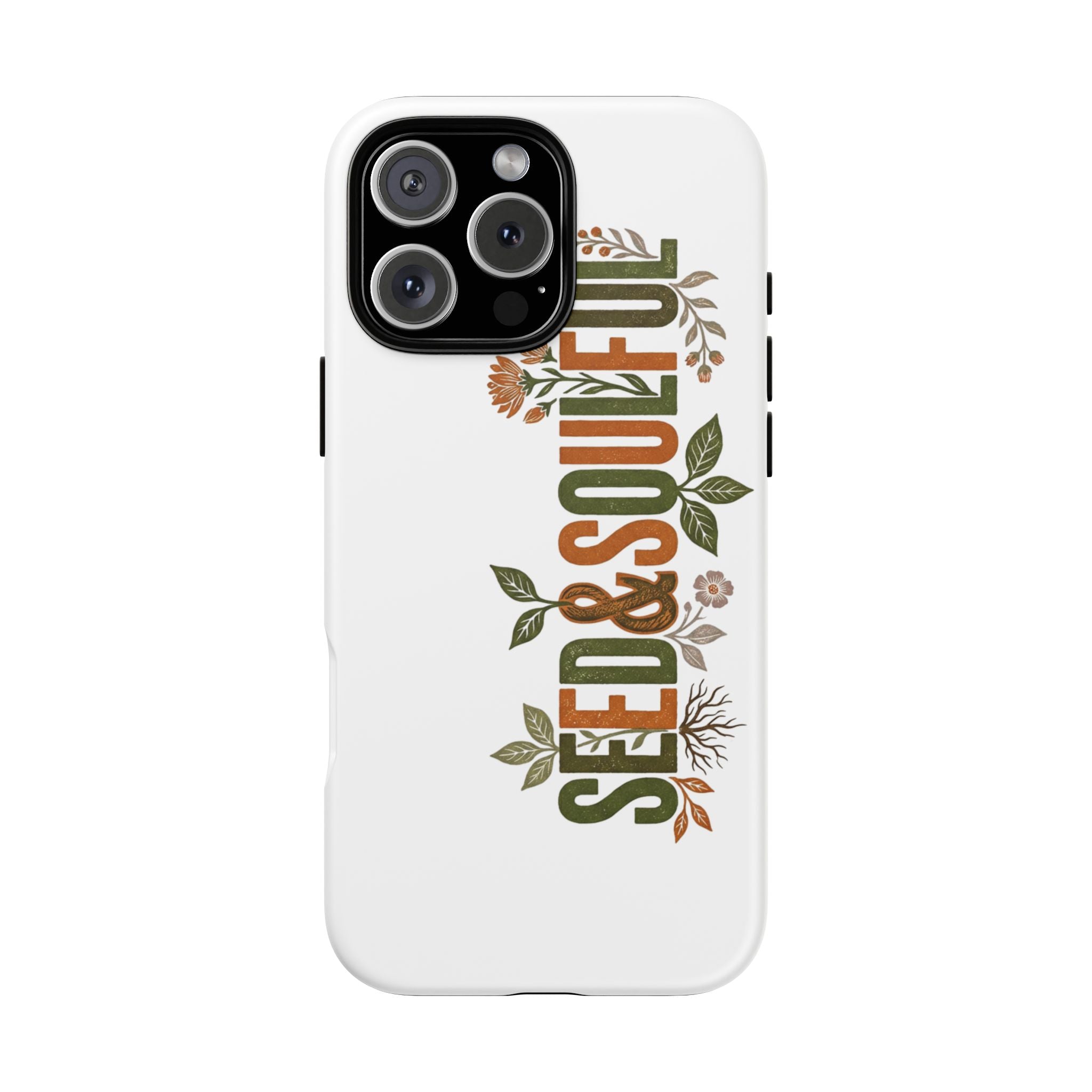 Seed & Soul Tough Phone Case – Floral Botanical Protective Cover - Seedandsoulful