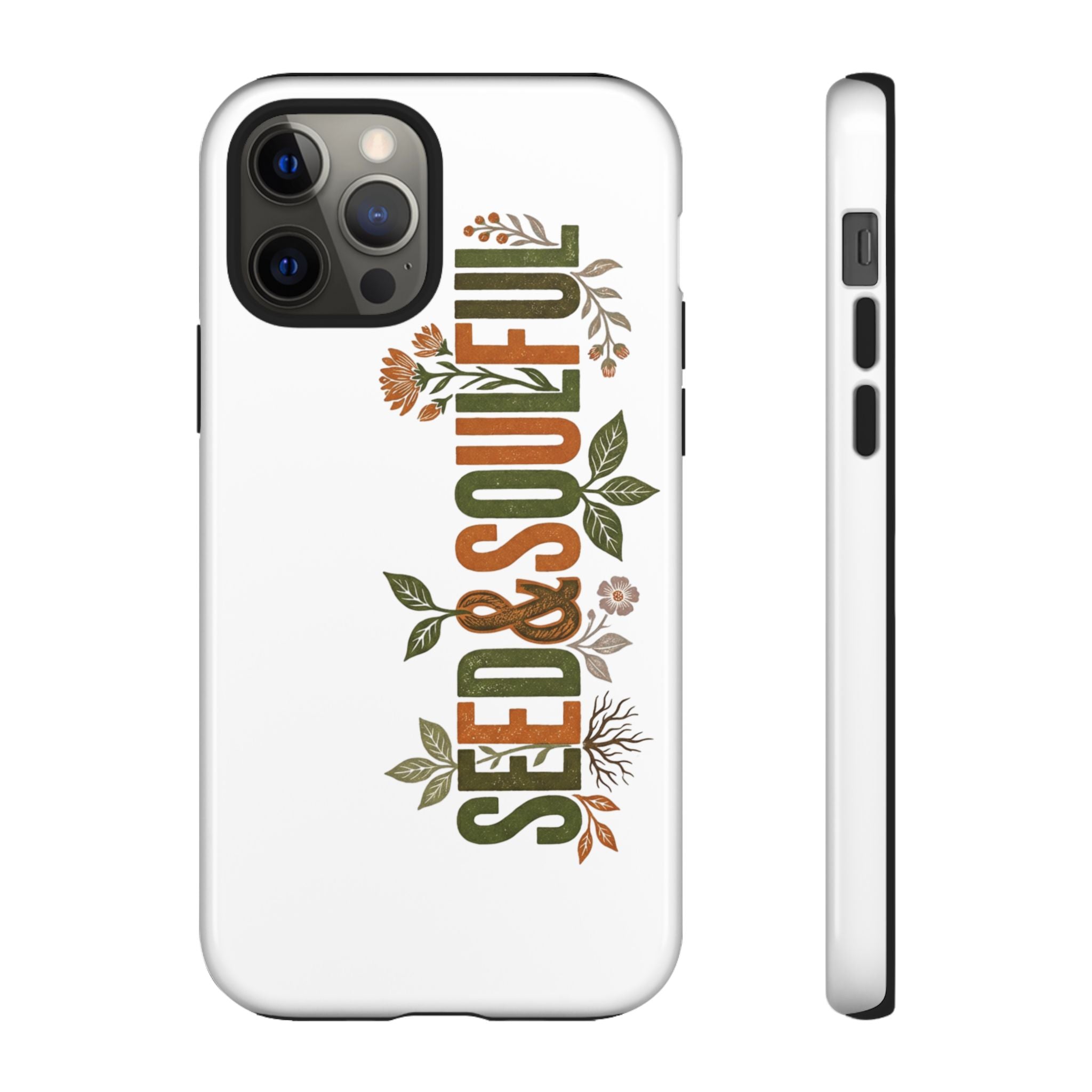 Seed & Soul Tough Phone Case – Floral Botanical Protective Cover - Seedandsoulful