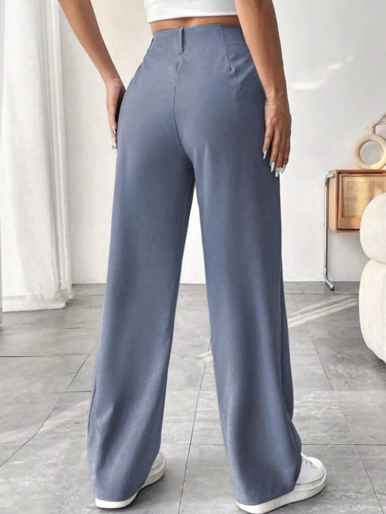 Wide Leg Pleated Pants - Seedandsoulful