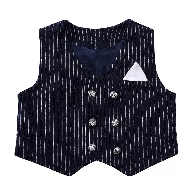 Children's Striped Vest and Pants Suit Set - Seedandsoulful