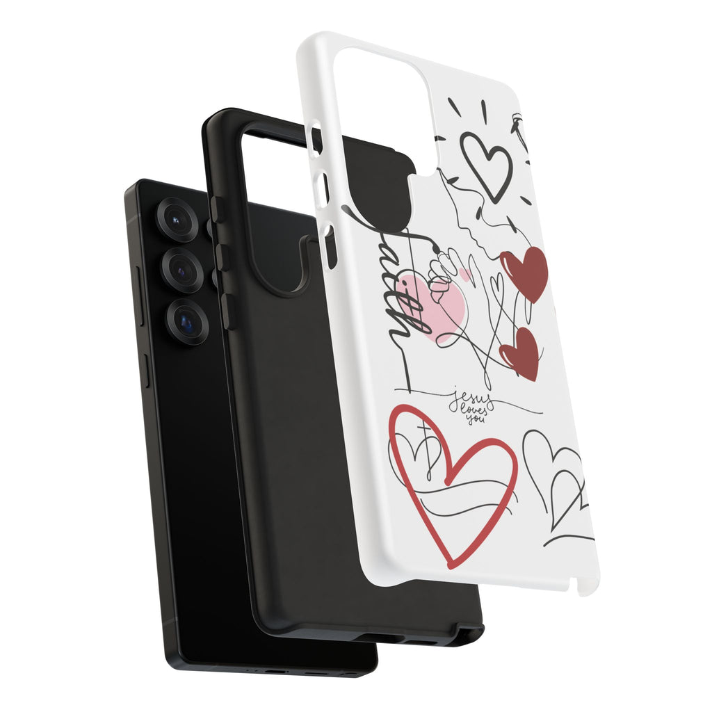 Faith Hearts iPhone Case | Seedandsoulful Protective Phone Cover - Seedandsoulful