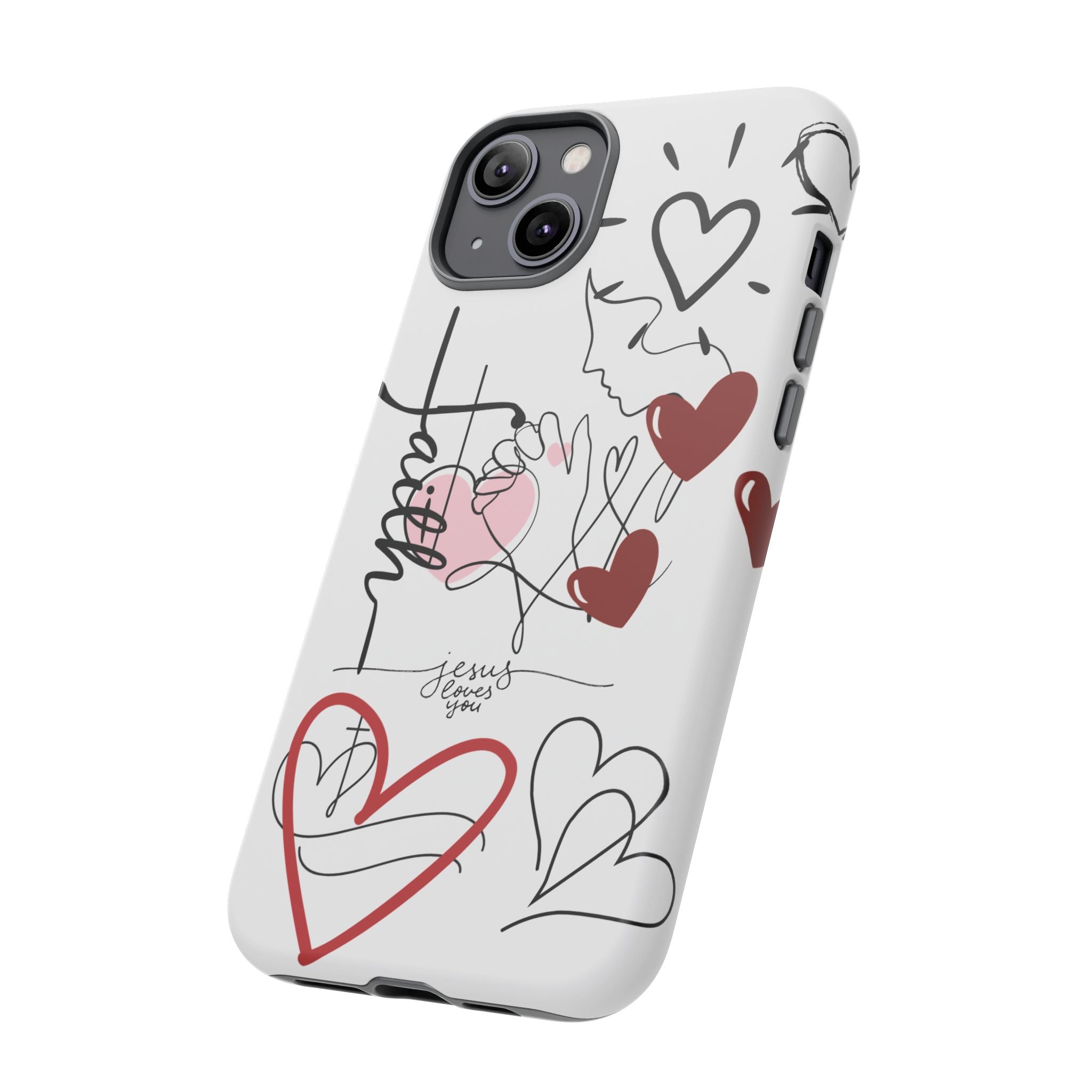 Faith Hearts iPhone Case | Seedandsoulful Protective Phone Cover - Seedandsoulful