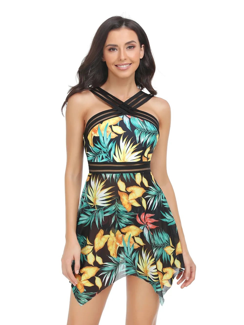 Cutout Printed Two - Piece Swim Set - Seedandsoulful