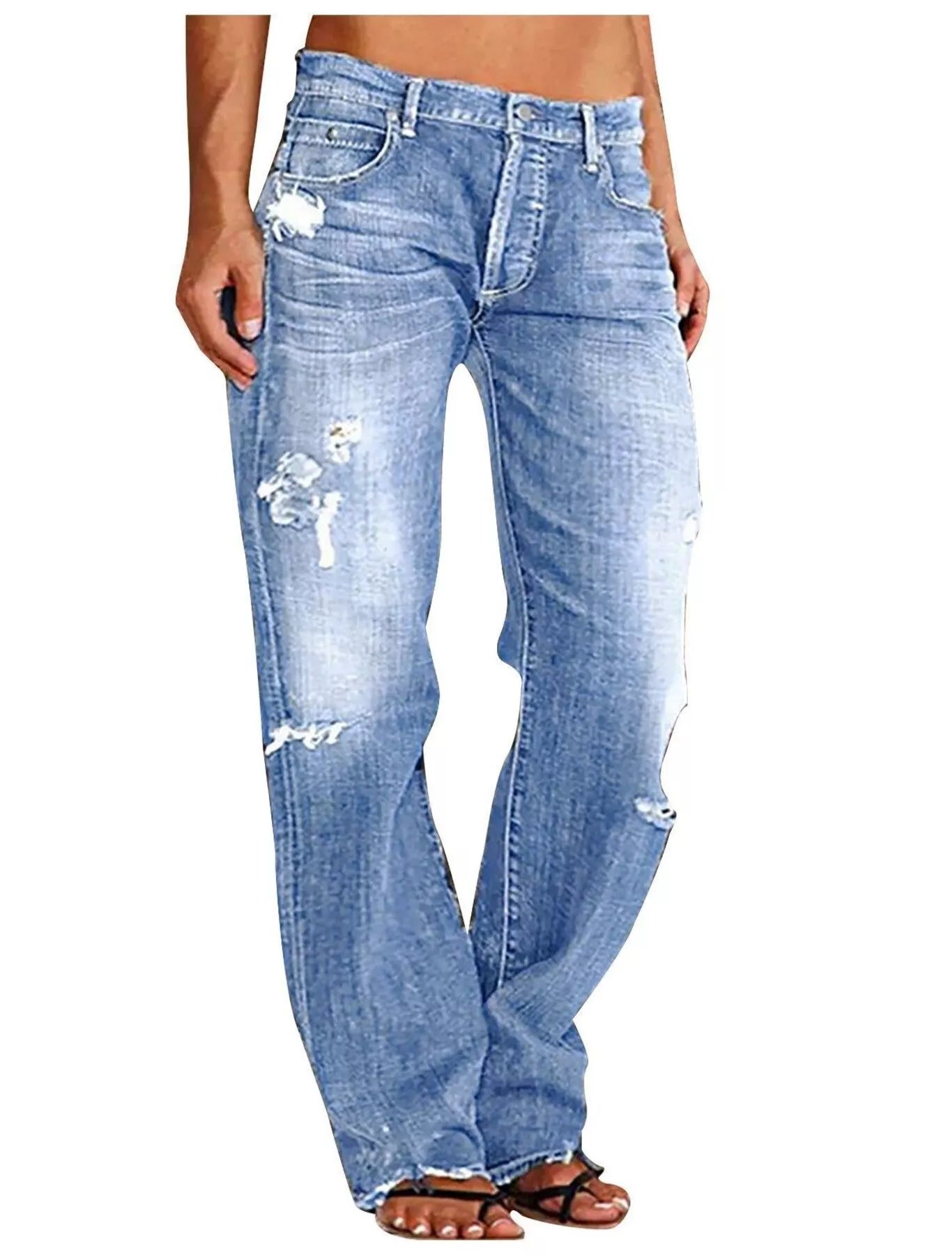 Distressed Loose Fit Jeans - Seedandsoulful